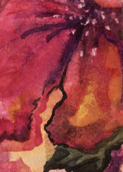 "In the Bosom of the Blossom" by  Trudi Theisen, Monona WI - Watercolor
